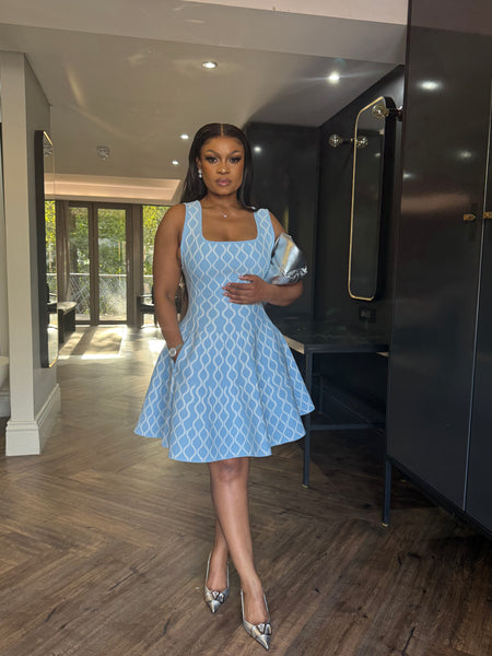 Blue Barbie Flare Dress