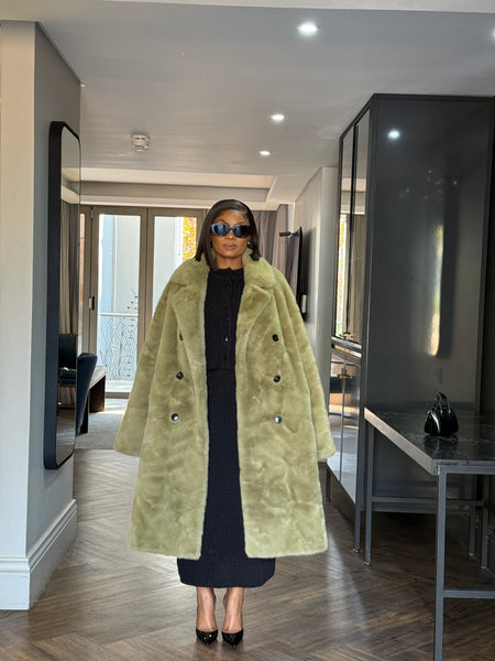 Army Green Fur Coat