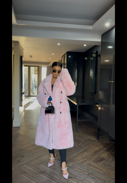 Baby Pink Fur Coat
