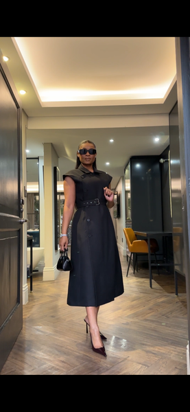 Black Melania Sleeveless Blazer