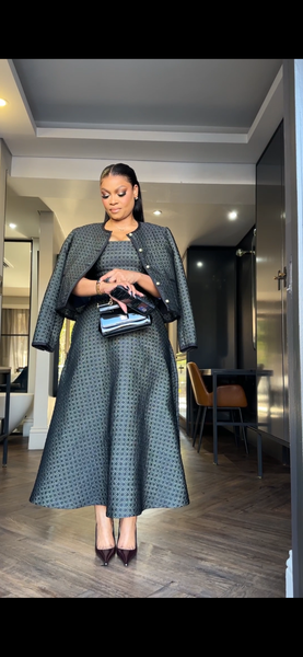 Brocade Green Dress suit