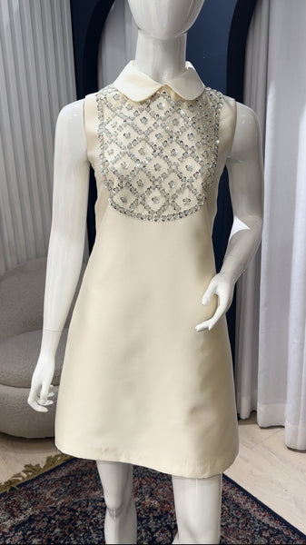 Cream sleeveless dress