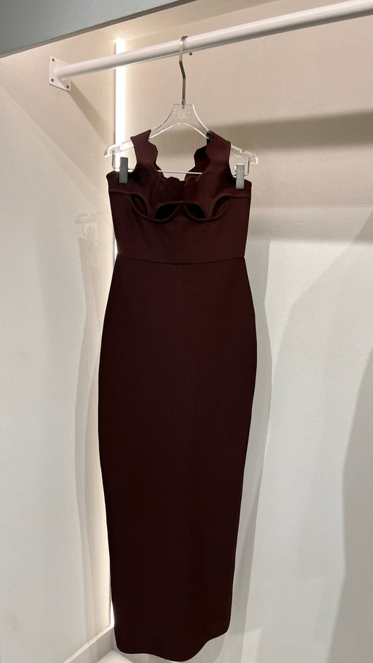 Choc open back dress