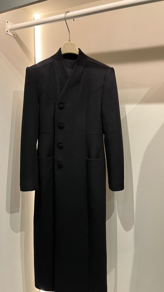 Black structured coat