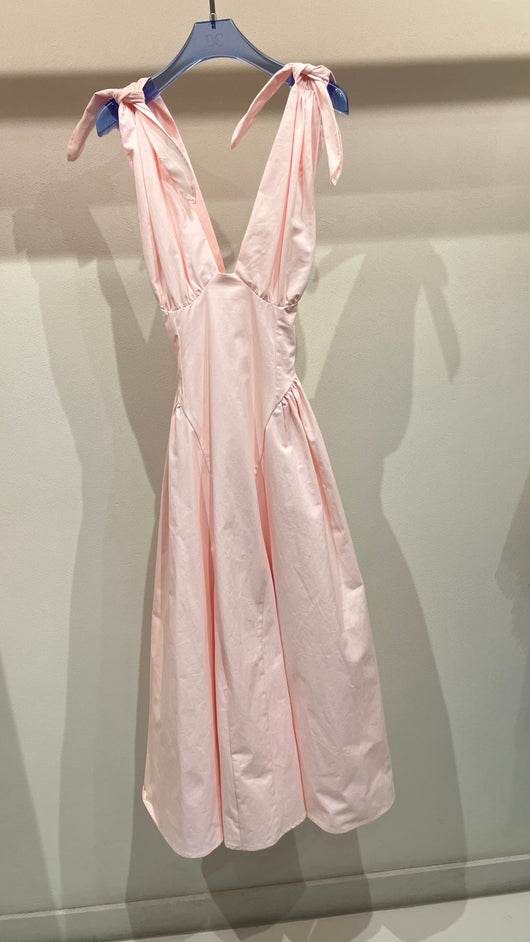 Coco Pink Bow Shoulder Dress