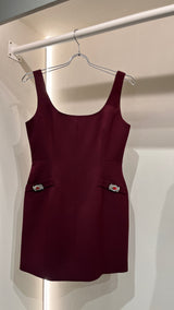 Burgundy mini dress