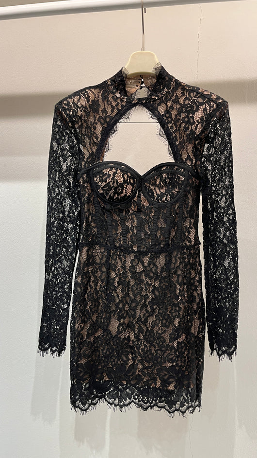 Black Lace mini dress
