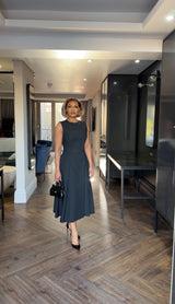 Black double breast dress