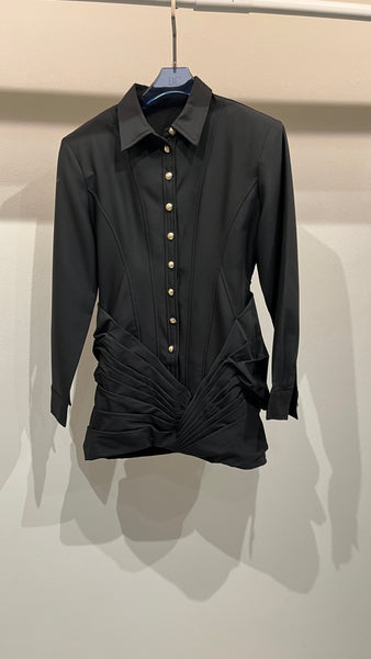 Black shirt dress