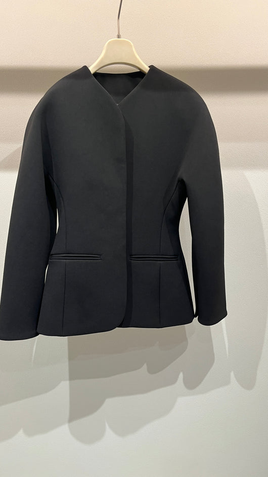 V neck black blazer