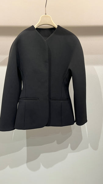 V neck black blazer