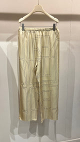 Nude pants silk set