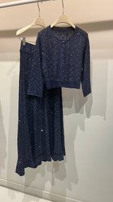 Blue Ria skirt set