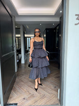 Polker dot black dress