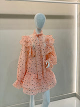 Peachy polka dot set(new stock)