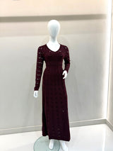 Burgundy cutout dress(new stock)