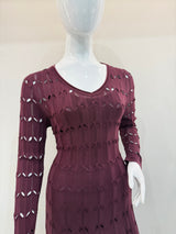 Burgundy cutout dress(new stock)
