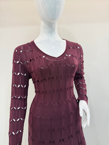 Burgundy cutout dress(new stock)