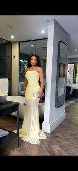 Butter yellow floor length maxi (New stock)