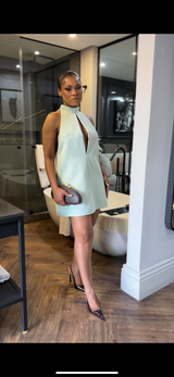Mini mint collar dress (New Stock)