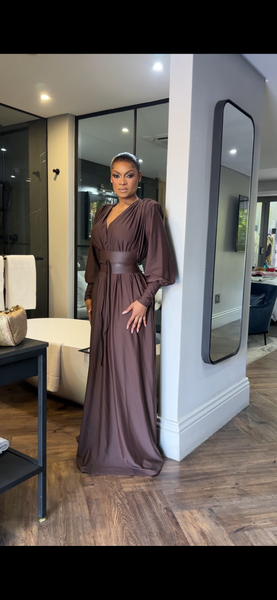 Brown Belt Dress (New Stock)