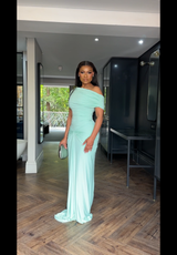 Draped mint dress(new stock)