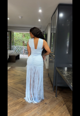 Baby blue tassel dress (New stock)