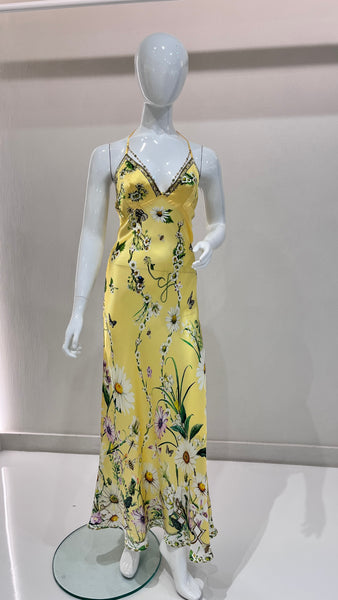 Sunflower silk dress