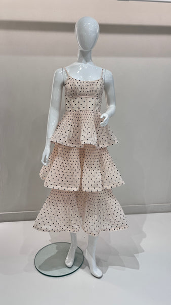 Polker dot cream dress