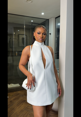 Mini white collar dress (New Stock)