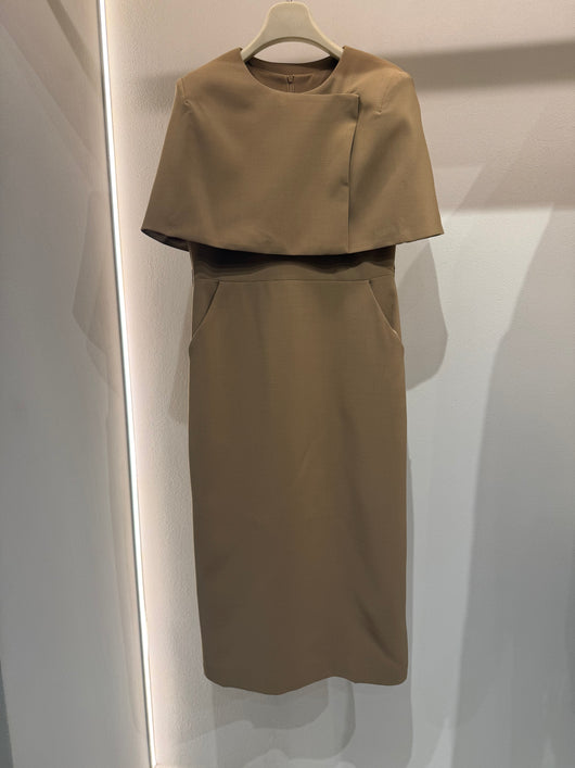 Nude cape dress