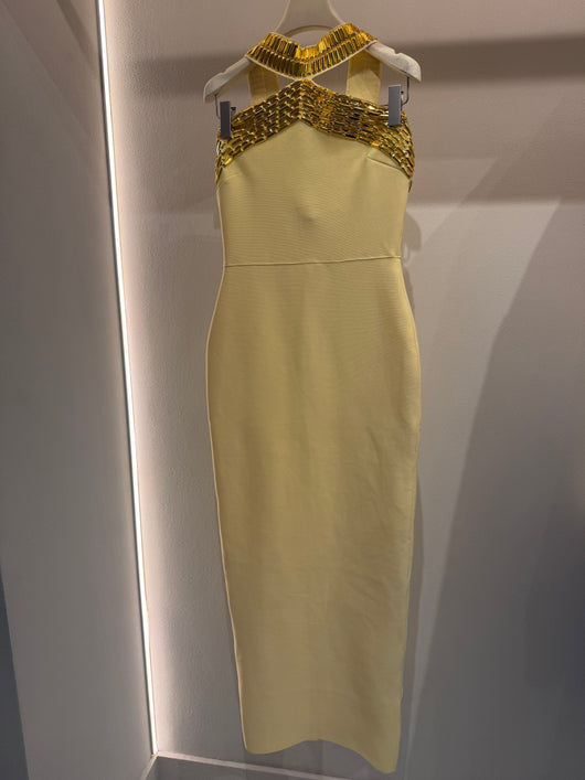 Butter yellow and gold bandage