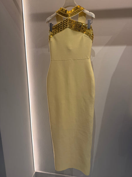Butter yellow and gold bandage