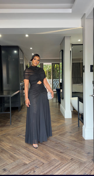 Black chiffon dress (new stock)