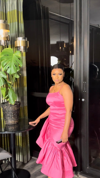 Pink Side Flare Dress