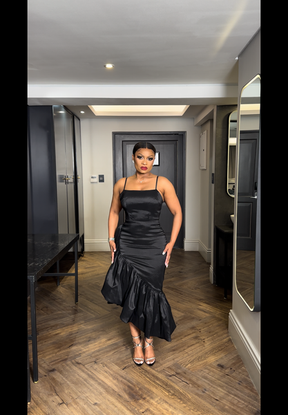 Black Side Flare Dress