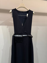 Black open side dress