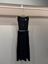Black open side dress