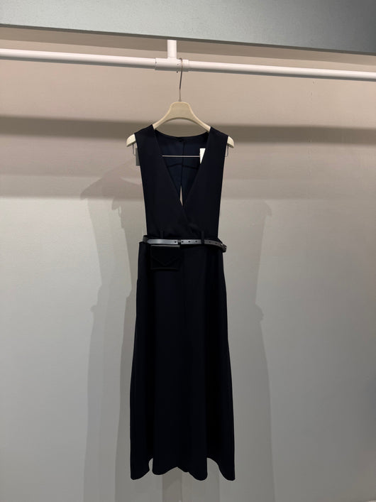 Black open side dress