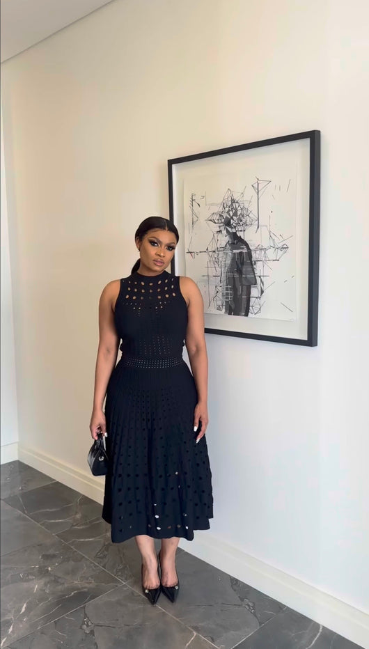 Black sleeveless cutout preppy