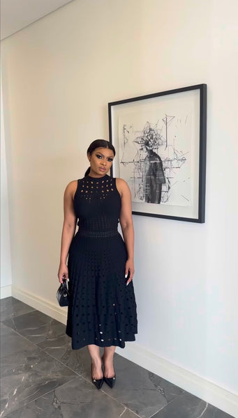 Black sleeveless cutout preppy