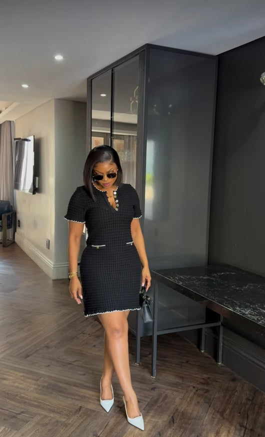 Black Mini crotchet preppy