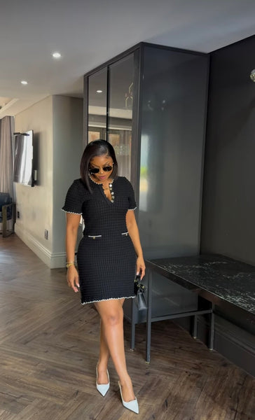 Black Mini crotchet preppy