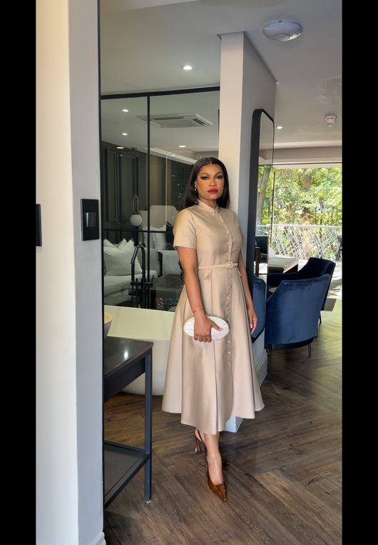 Nude fiona dress