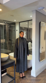 Grey Long Cardi Set