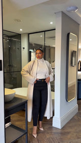 Nude Long Cardi Set