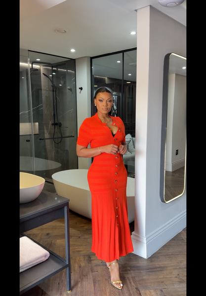 Orange Miami Preppy Dress