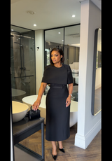 Black cape dress