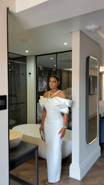 White off shoulder dress