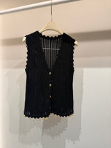 Black Crotchet Pant Set